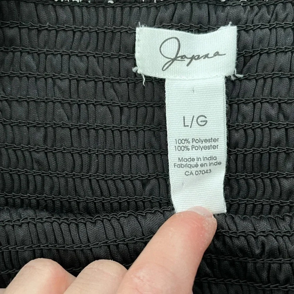 Japna/ Tank top/ Blouse/ Smocking/  Black and white/ Polka dots/ Size US L - Picture 4 of 7